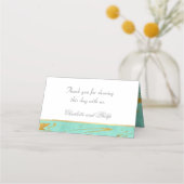 Munt en goud marmeren patroon bruiloft (Achterkant)