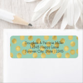 Munt en Gouden Glitz Stippen Etiket (Insitu)