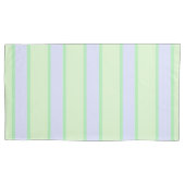 Munt en Periwinkle Pastel Stripe Kussensloop (Voorkant)