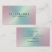 Munt en Roze Glans Visitekaartje (Voorkant / Achterkant)