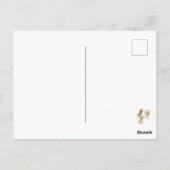 Munt en roze kersthuis briefkaart (Achterkant)