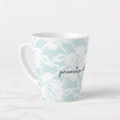 Munt en witte kant rozen floral latte mok (Linkerhoek)