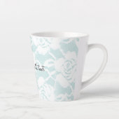 Munt en witte kant rozen floral latte mok (Rechts)