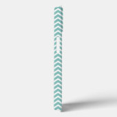 Munt en Witte Pijlen Patroon Monogram Case-Mate iPhone Case (Achterkant / Rechts)