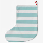  munt en witte strepen hart grote kerstsok (Achterkant)