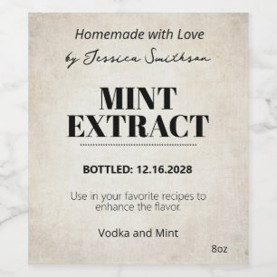 Munt Extract Moderne Label Sticker ZEX_001c