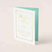 Munt & Gold Folie Elegant Wedding Menu (Voorkant)