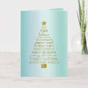 Munt Goud Inspiratie Kerstboom Vrede Vreugde Kaart