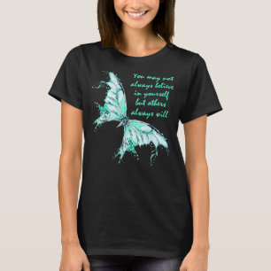 Munt Green Butterfly Mental Health Awareness T-shirt
