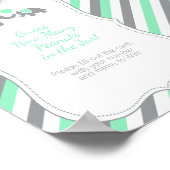 Munt Groen en Grijze Stripe olifant - Instructies Poster (Hoek)