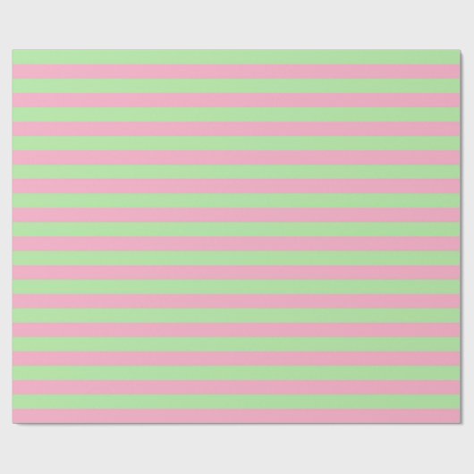 Munt Groen en Roze Stripes Cadeaupapier (Vlak)