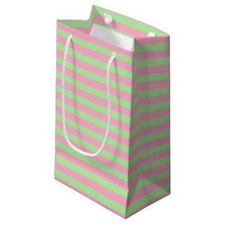 Munt Groen en Roze Stripes Klein Cadeauzakje