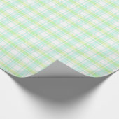 Munt Groen en Wit Geplakt Verpakking Papier (Hoek)