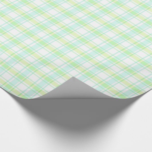 Munt Groen en Wit Geplakt Verpakking Papier (Hoek)