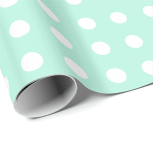Munt groen en witte poka cadeaupapier