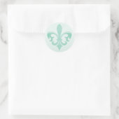munt groen Fleur de lis sticker (Tas)