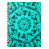 Munt groen geometrisch ontwerp notitieboek (Voorkant)
