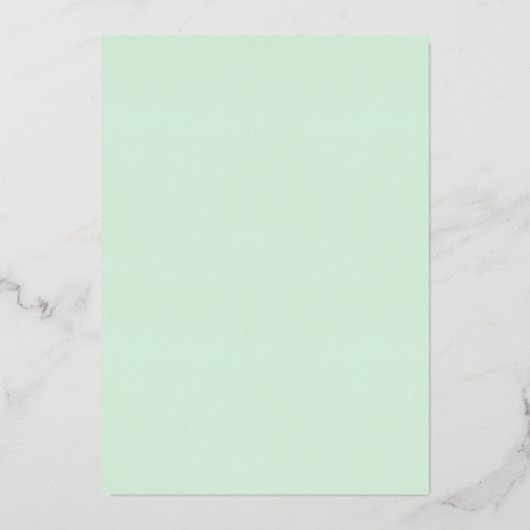 Munt groen & goud | Modern Schattige pastelzoet 16 Folie Uitnodiging (Achterkant)