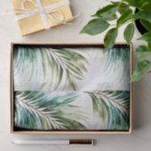 Munt groen tropisch blad tissuepapier (Geschenk)