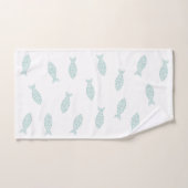 Munt groene en witte zeeduivel bad handdoek (Handdoek)