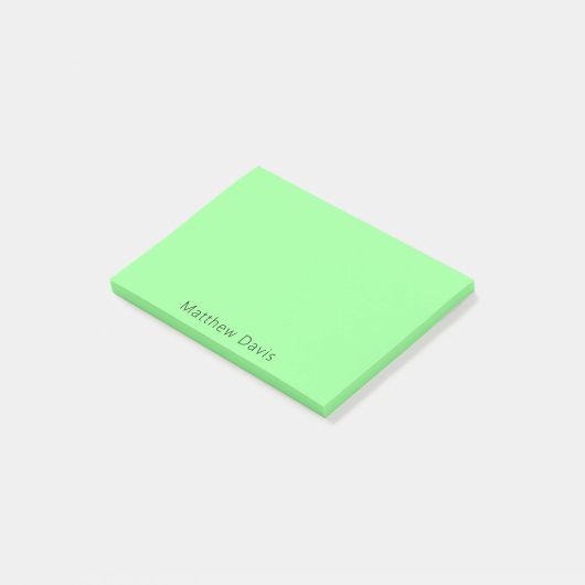 Munt groene naam post-it® notes (Schuin)
