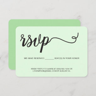 Munt groene RSVP zonder de Gereserveerde Zetel te 