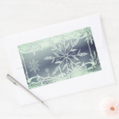 Munt groene sneeuwvlok sticker (Envelop)