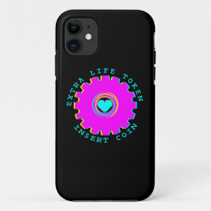 Munt invoeren Retro Arcade Extra Leven Gamer Hart iPhone 11 Hoesje