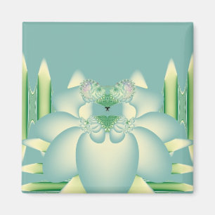 Munt Lotus Art Deco Fractale Bloem Kunst Magneet