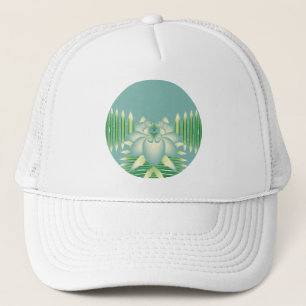 Munt Lotus Art Deco Fractale Bloem Kunst Trucker Pet