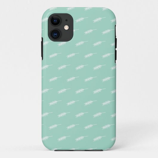 Munt met witte veren Case-Mate iPhone case (Achterkant)