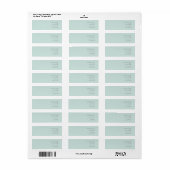 Munt Mint Minimale Moderne Terugkeer van legant Ko Etiket (Full Sheet)