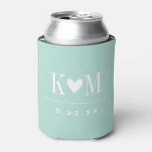Munt Modern Huwelijk Monogram Blikjeskoeler
