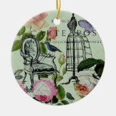 munt moderne  vlinderparijs van het franse roos keramisch ornament (Voorkant)