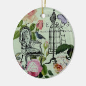 munt moderne  vlinderparijs van het franse roos keramisch ornament (Links)