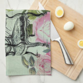 munt moderne  vlinderparijs van het franse roos theedoek (Quarter Fold)