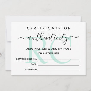 Munt Monogram Groter Certificaat van Echtheid