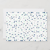 Munt & Navy Confetti Stippen Bridal Shower Kaart (Achterkant)