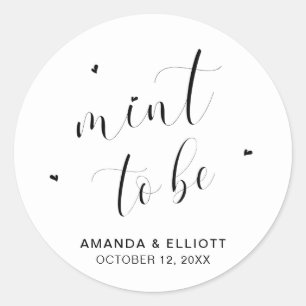 Munt Om Hartsvrienden Te Zijn Elegante Pepermuntje Ronde Sticker