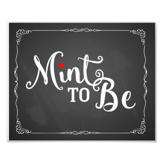 Munt om te worden, huwelijksgunst, trouwbord, vint foto afdruk (Voorkant)