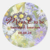 Munt om Veldbloemen Bindende Envelopzegel te zijn Ronde Sticker (Voorkant)