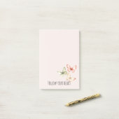 Munt Roze Crème Vlinders Post-it® Notes (Op bureau)