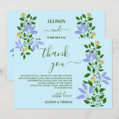 Munt Tuin Bloemen Bruiloft  Dank je Kaart (Voorkant / Achterkant)