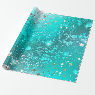 Munt Turquoise Folie Achtergrond Cadeaupapier