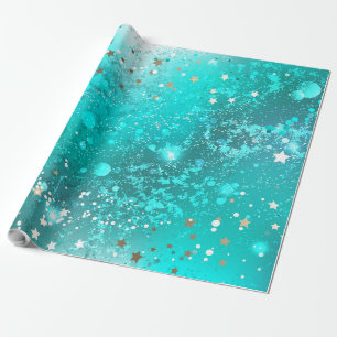 Munt Turquoise Folie Achtergrond Cadeaupapier