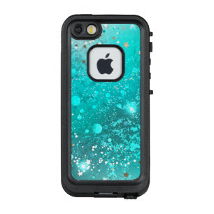 Munt Turquoise Folie Achtergrond LifeProof FRÄ’ iPhone SE/5/5s Hoesje