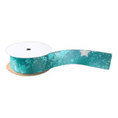 Munt Turquoise Folie Achtergrond Lint (Spoel)