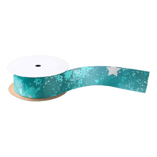 Munt Turquoise Folie Achtergrond Lint (Spoel)