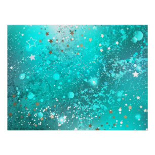 Munt Turquoise Folie Achtergrond Perfect Poster