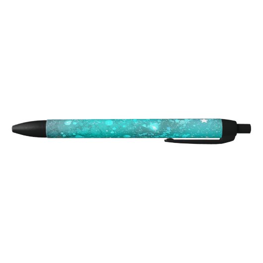 Munt Turquoise Folie Achtergrond Zwarte Inkt Pen (Bodem)